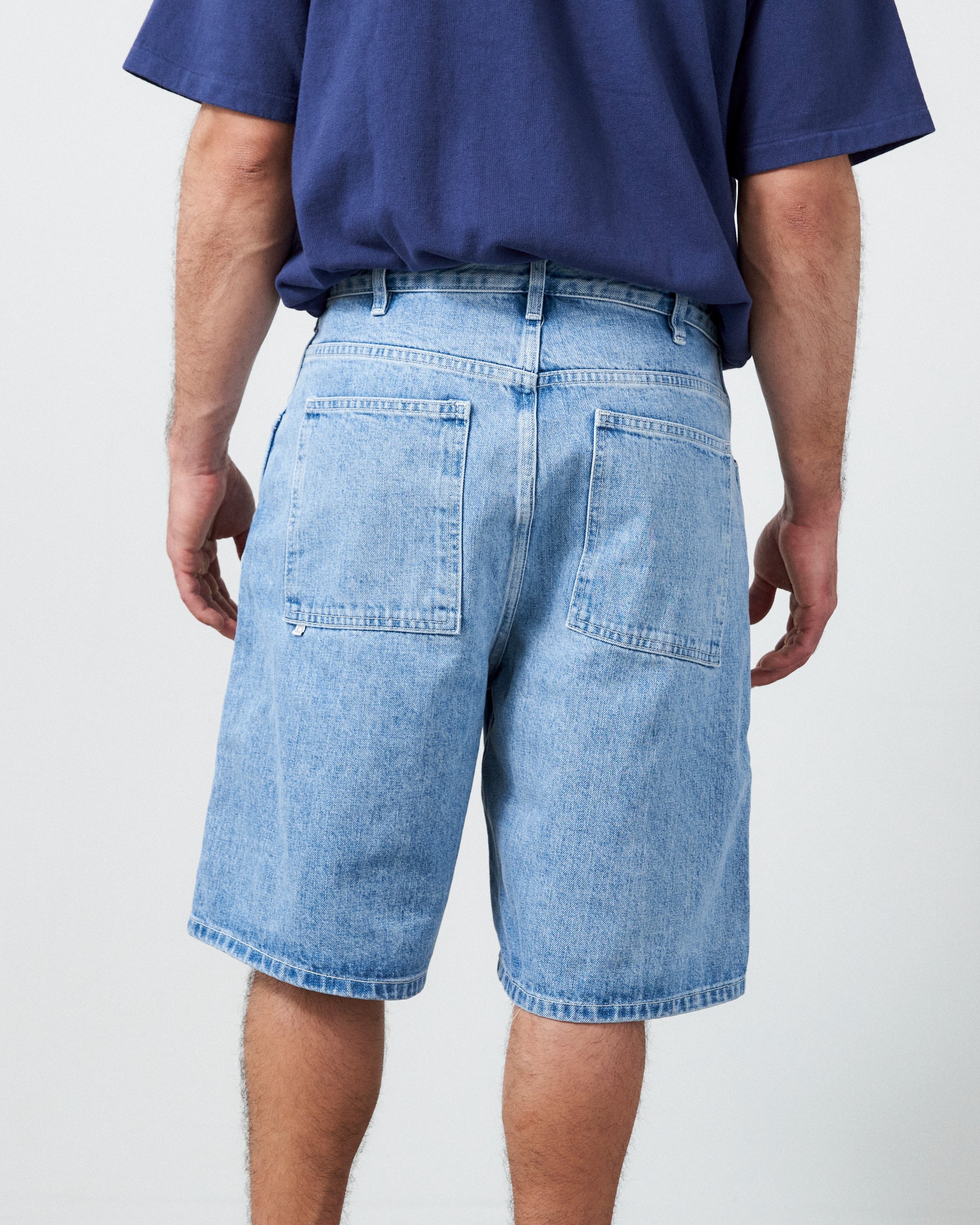 Four Pocket Denim Jean Shorts - Extra Light Wash – paa