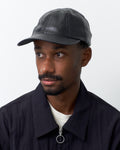 Eight-Panel Ball Cap - Black Perforated Leather - paa