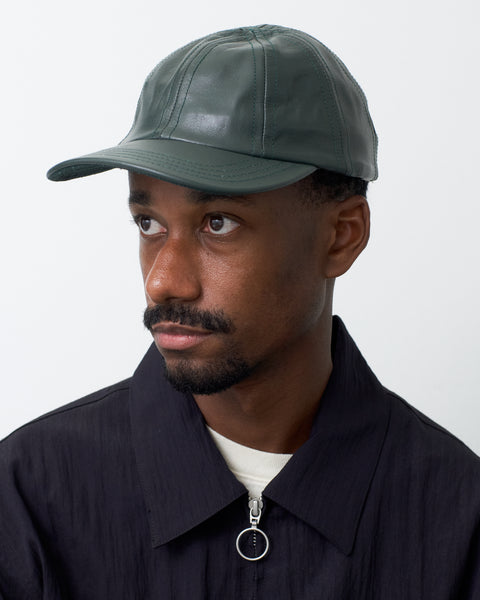 Eight-Panel Ball Cap - Deep Hunter Leather - paa