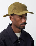 Four Panel Cap Two - Olive Khaki Nywo Twill Washer - paa