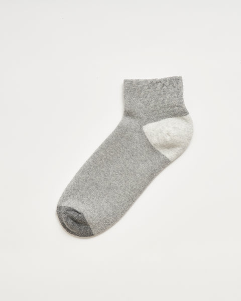 Recycled Cotton Quarter Sox - Grey Combo - paa