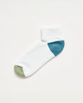 Recycled Cotton Quarter Sox - White Combo - paa